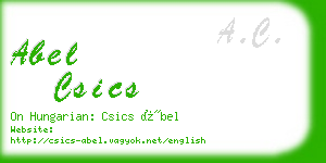 abel csics business card